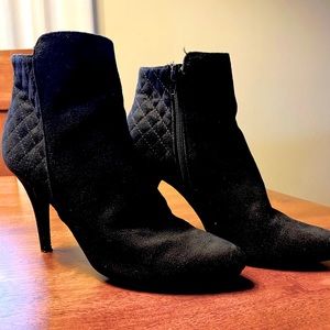 Black heeled booties